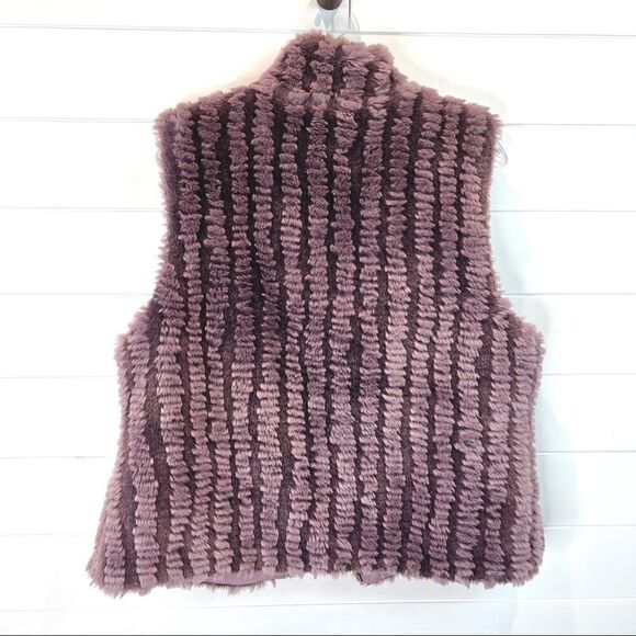 🌺3 FOR $20🌺 - FU DA Faux Fur Reversible Teddy vest Large purple - Picture 4 of 7